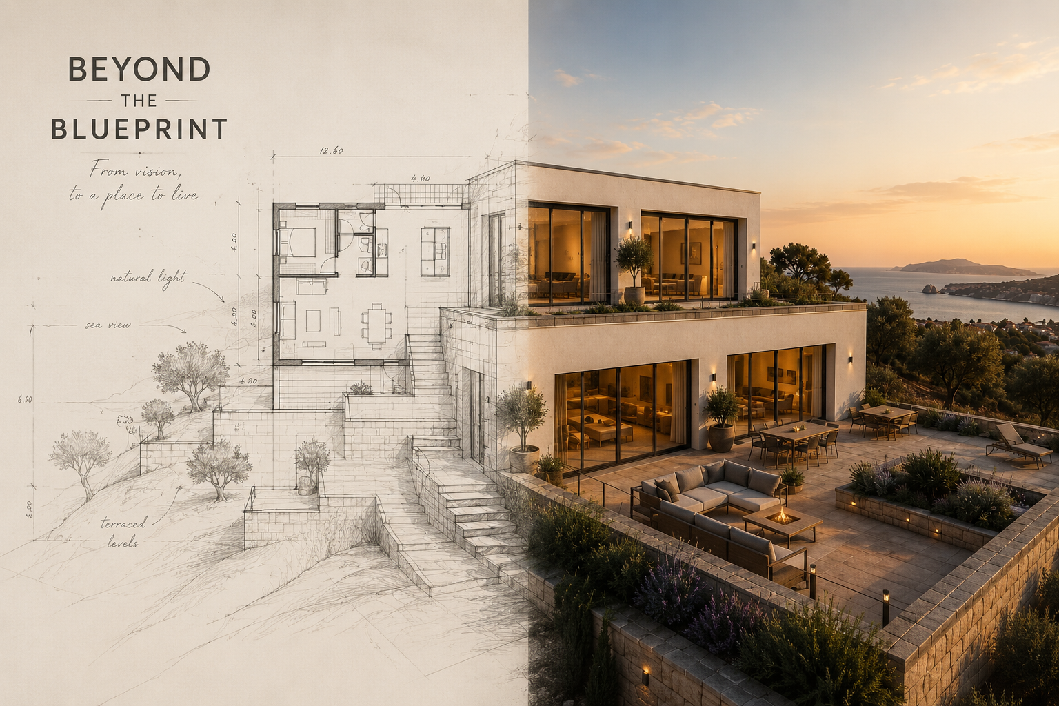 Beyond the blueprint: Hillside patio retreat.
